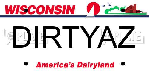 DIRTYAZ Wisconsin License Plate
