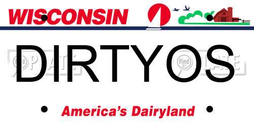 DIRTYOS Wisconsin License Plate