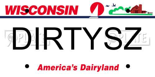 DIRTYSZ Wisconsin License Plate
