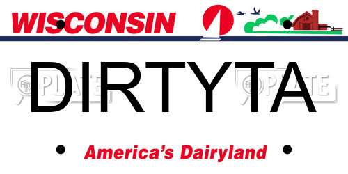 DIRTYTA Wisconsin License Plate