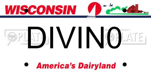 DIVIN0 Wisconsin License Plate