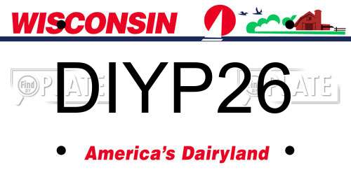 DIYP26 Wisconsin License Plate