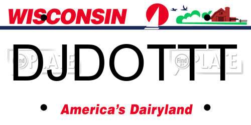 DJDOTTT Wisconsin License Plate