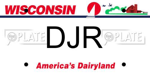 DJR Wisconsin License Plate