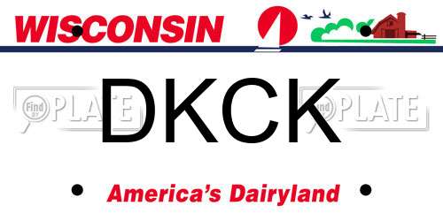 DKCK Wisconsin License Plate