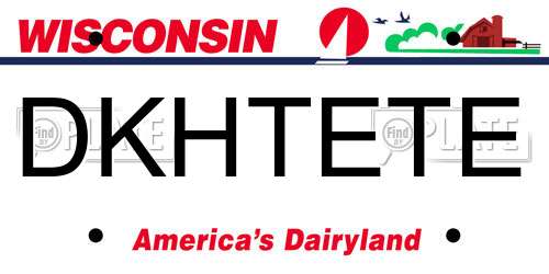DKHTETE Wisconsin License Plate
