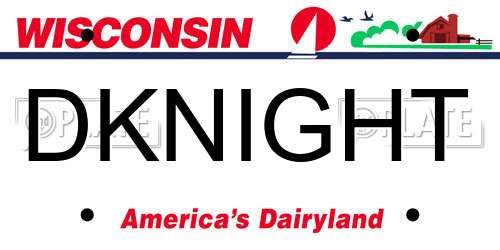 DKNIGHT Wisconsin License Plate