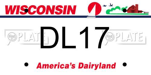 DL17 Wisconsin License Plate