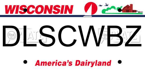 DLSCWBZ Wisconsin License Plate