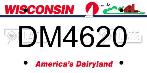 DM4620 Wisconsin License Plate