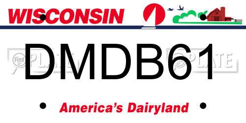 DMDB61 Wisconsin License Plate