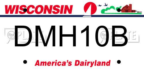 DMH10B Wisconsin License Plate