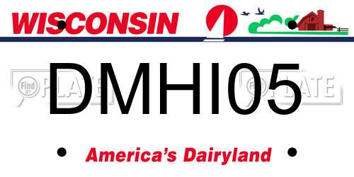 DMHI05 Wisconsin License Plate