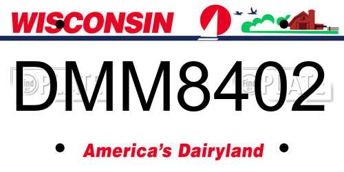 DMM8402 Wisconsin License Plate