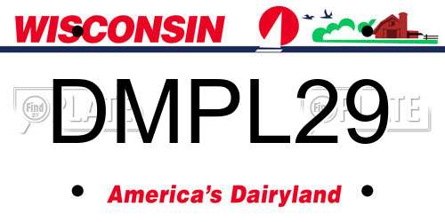 DMPL29 Wisconsin License Plate