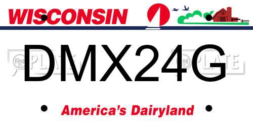 DMX24G Wisconsin License Plate