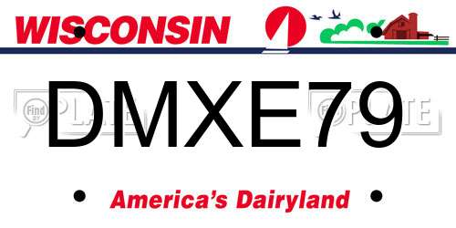 DMXE79 Wisconsin License Plate