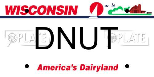 DNUT Wisconsin License Plate
