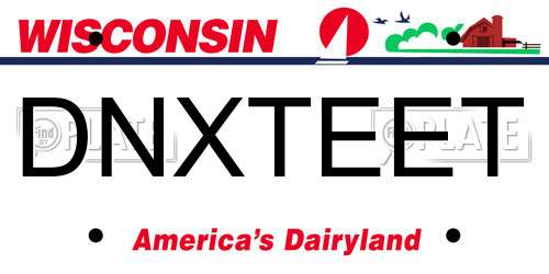 DNXTEET Wisconsin License Plate