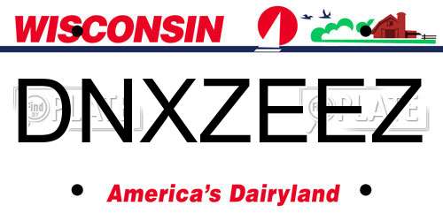 DNXZEEZ Wisconsin License Plate