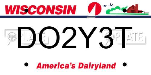 DO2Y3T Wisconsin License Plate