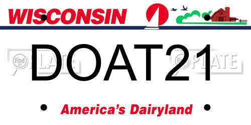 DOAT21 Wisconsin License Plate