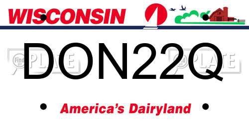 DON22Q Wisconsin License Plate