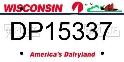 DP15337 Wisconsin License Plate