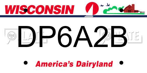 DP6A2B Wisconsin License Plate