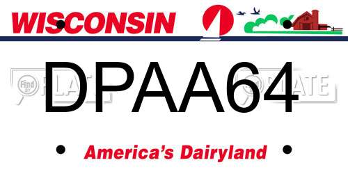 DPAA64 Wisconsin License Plate