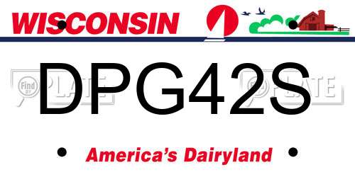 DPG42S Wisconsin License Plate