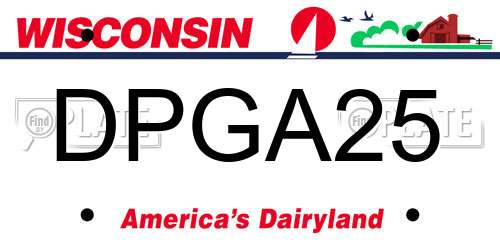 DPGA25 Wisconsin License Plate