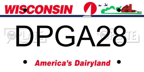 DPGA28 Wisconsin License Plate