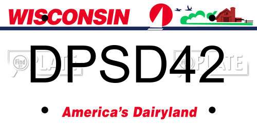 DPSD42 Wisconsin License Plate