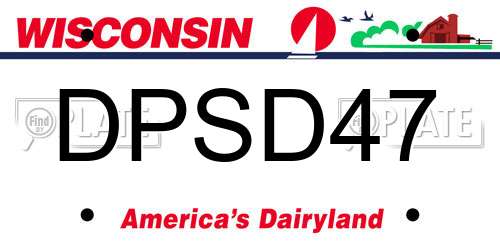 DPSD47 Wisconsin License Plate