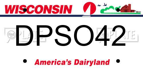 DPSO42 Wisconsin License Plate