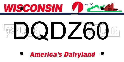 DQDZ60 Wisconsin License Plate