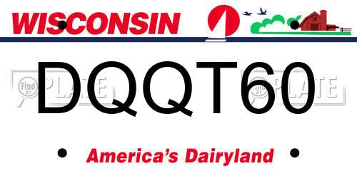DQQT60 Wisconsin License Plate
