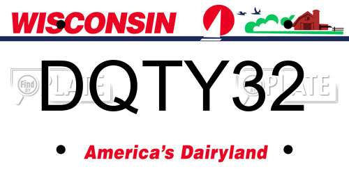 DQTY32 Wisconsin License Plate