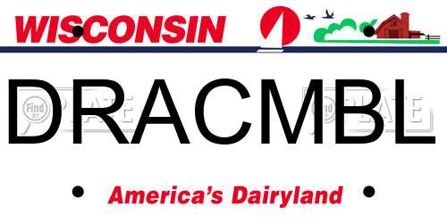 DRACMBL Wisconsin License Plate