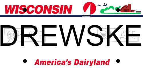 DREWSKE Wisconsin License Plate