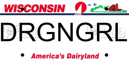 DRGNGRL Wisconsin License Plate