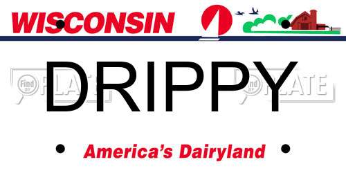 DRIPPY Wisconsin License Plate