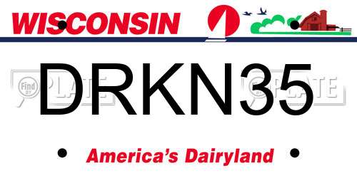 DRKN35 Wisconsin License Plate