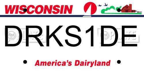 DRKS1DE Wisconsin License Plate