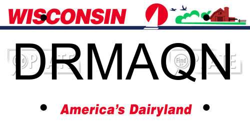 DRMAQN Wisconsin License Plate