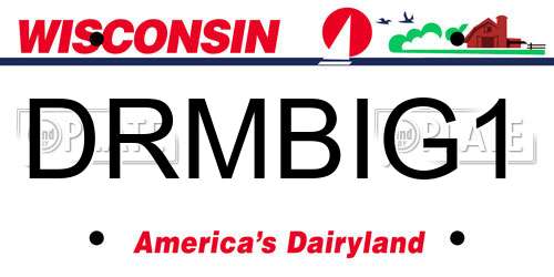 DRMBIG1 Wisconsin License Plate