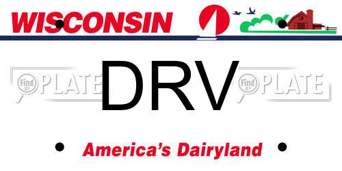DRV Wisconsin License Plate