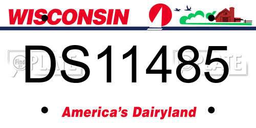 DS11485 Wisconsin License Plate
