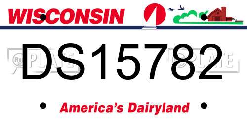 DS15782 Wisconsin License Plate
